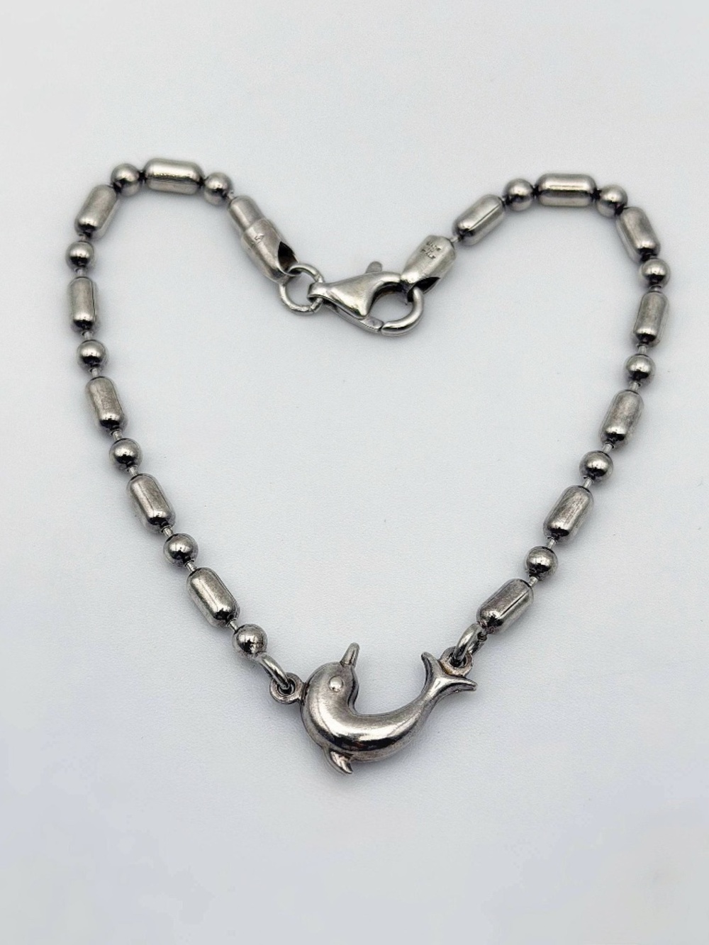 925 Sterling Silver Ocean Dolphin bracelet 8”